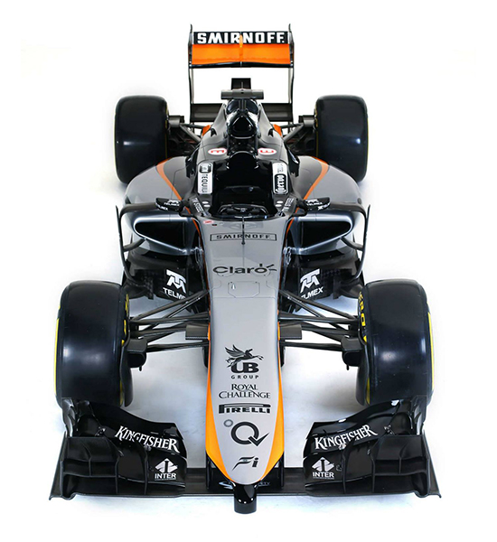Force India presentó su nuevo auto en la Ciudad de México.