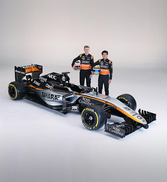 Force India presentó su nuevo auto en la Ciudad de México.