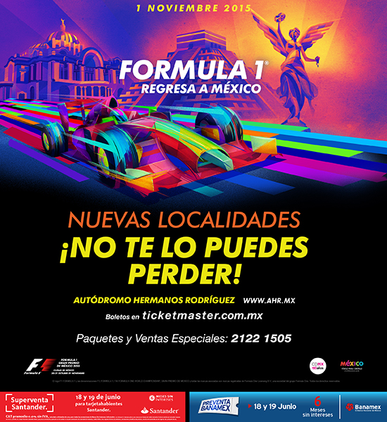 Habrá más entradas y paquetes para el #MexicoGP
