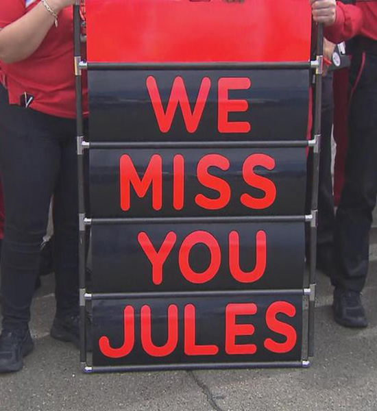 ‘Siempre estarás en nuestros corazones, Jules’