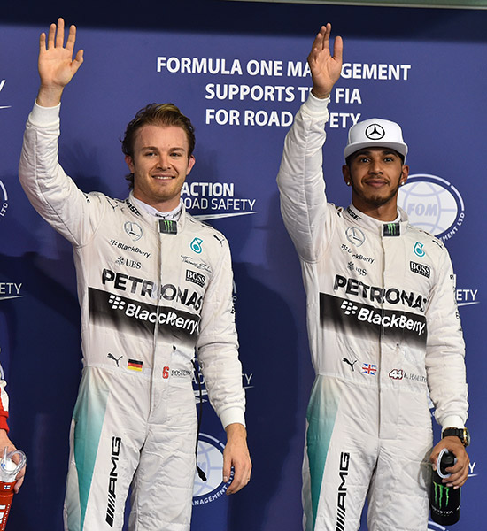 Hamilton lucha por el campeonato en Abu Dhabi y logra su pole 61