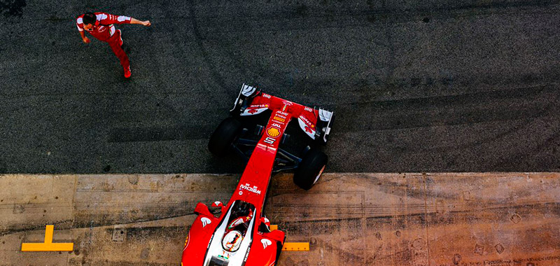 Vettel y Ferrari se mantuvieron a la cabeza en el último día de test en Barcelona