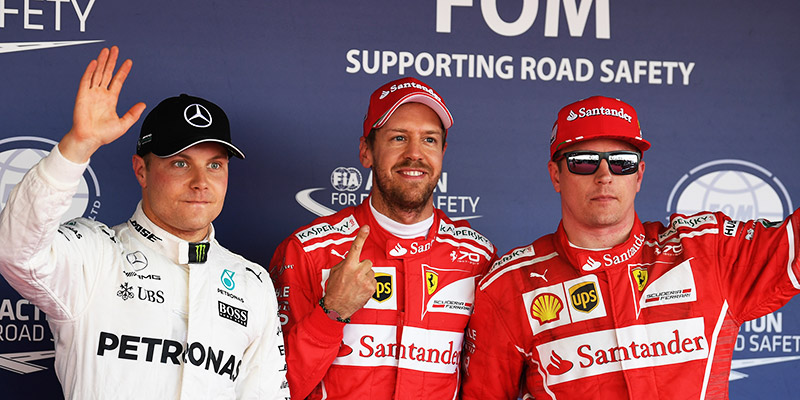 Vettel consigue la pole en Rusia, Raikkonen completa la primera fila