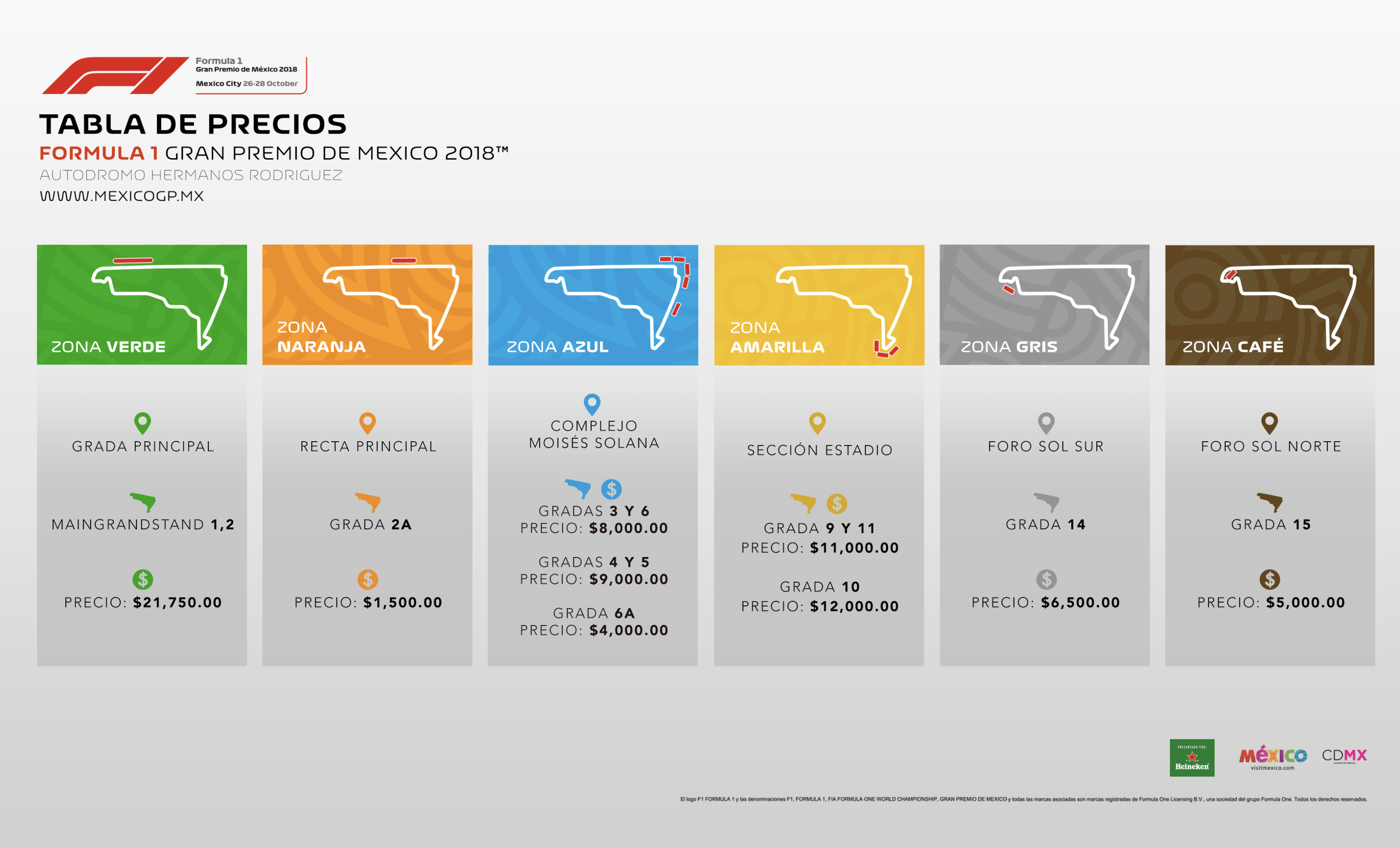 MexicoGP Inicia preventa de boletos para el FORMULA 1 GRAN PREMIO DE