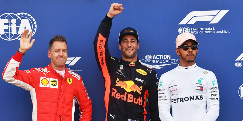 Formidable pole de Ricciardo