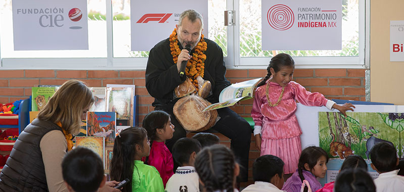 Fundación CIE, Miguel Bosé y el  FORMULA 1 GRAN PREMIO DE MÉXICO 2018 inauguran ludoteca para niñas y niños Mazahuas