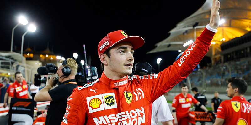 Charles Leclerc se estrenó con su primera pole position en la Formula 1