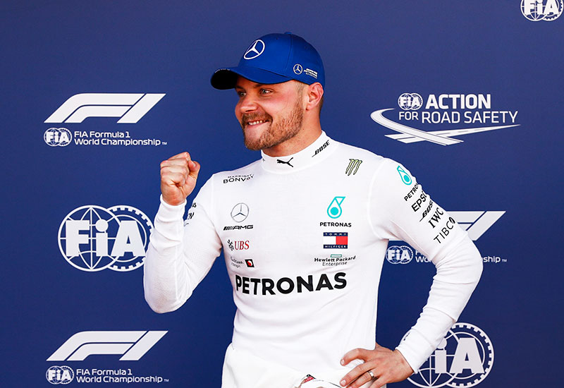 Bottas impecable en España, se queda la pole