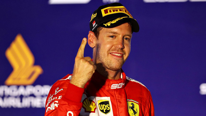 Vettel logró de nueva cuenta una victoria, Leclerc molesto con su equipo termina segundo