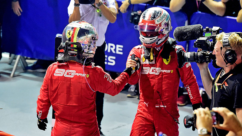 Vettel logró de nueva cuenta una victoria, Leclerc molesto con su equipo termina segundo