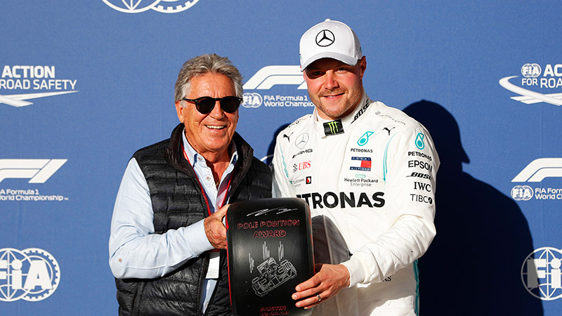 Bottas impone récord y consigue la pole en Austin