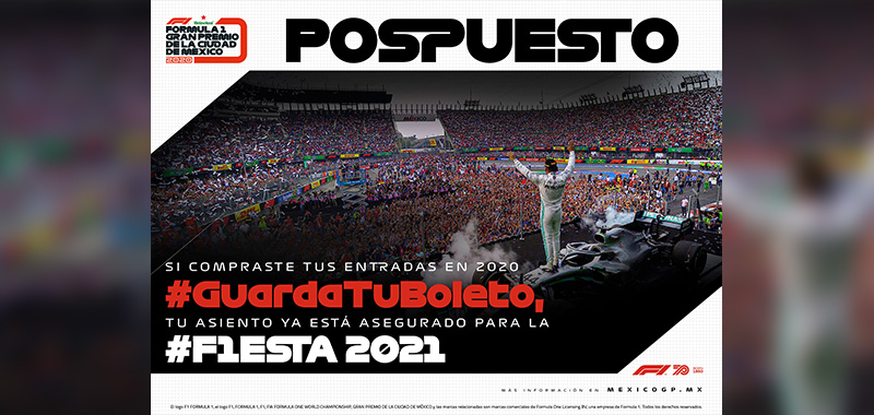 El Gran Premio de la Ciudad de México 2020 se pospone por causas de fuerza mayor