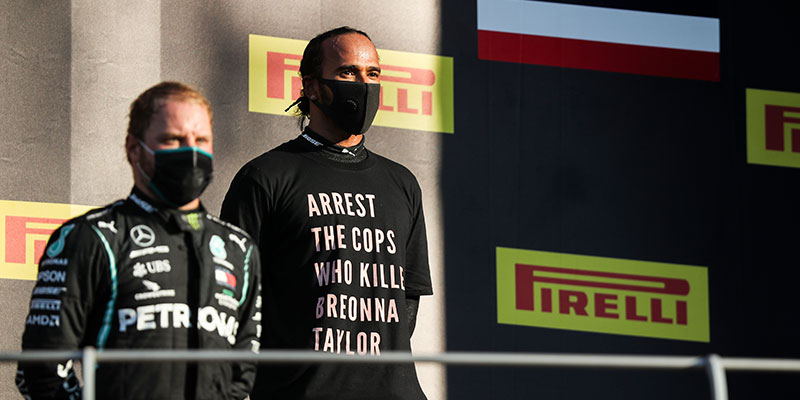 Hamilton logra su victoria 90 en un accidentado GP de la Toscana