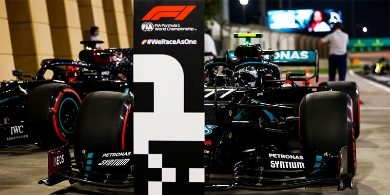 Bottas logró la pole para el GP de Sakhir superando por 0s026 a Russell