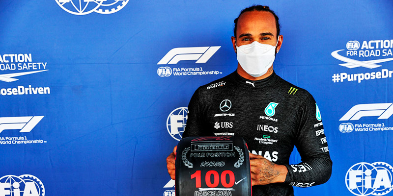 Hamilton llegó a la inédita marca de 100 pole positions en Formula 1