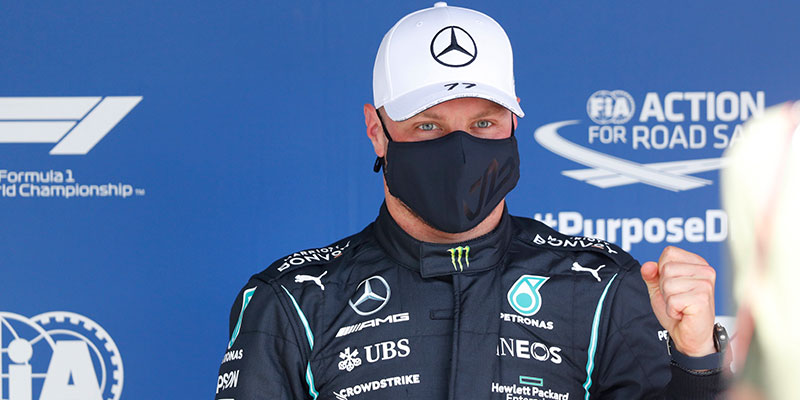 La pole position le da una gran sonrisa a Bottas en el GP de Portugal