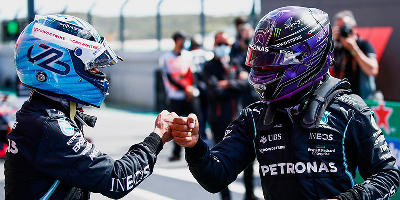 La pole position le da una gran sonrisa a Bottas en el GP de Portugal