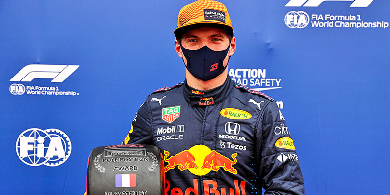 Verstappen obtiene una cómoda pole position en Francia