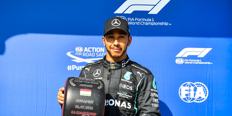 Hamilton obtiene su pole position 101 en Hungría