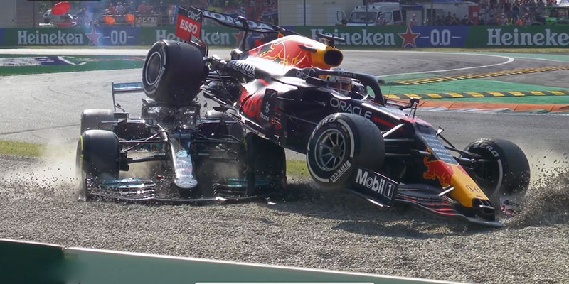 Ricciardo gana el GP de Italia; Hamilton y Verstappen chocan y quedan fuera