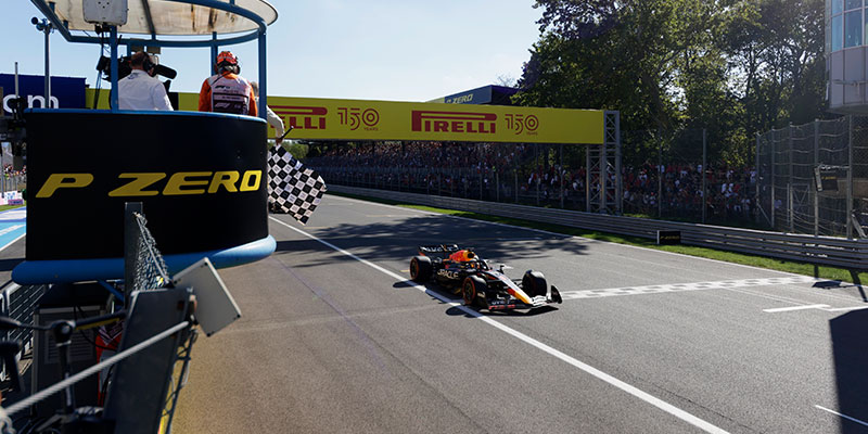 Verstappen derrota a Ferrari en Italia bajo bandera amarilla