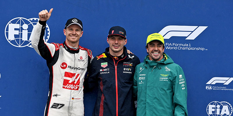 Verstappen logra la pole seguido de Hulkenberg y Alonso