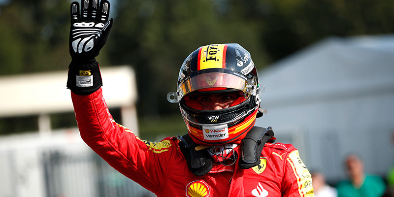 Sainz le gana la pole a Verstappen por 0s013 en Monza