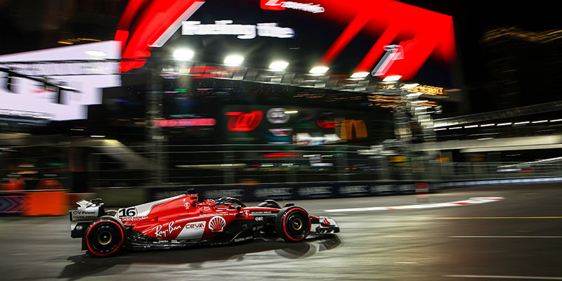Leclerc gana la pole para el GP de Las Vegas