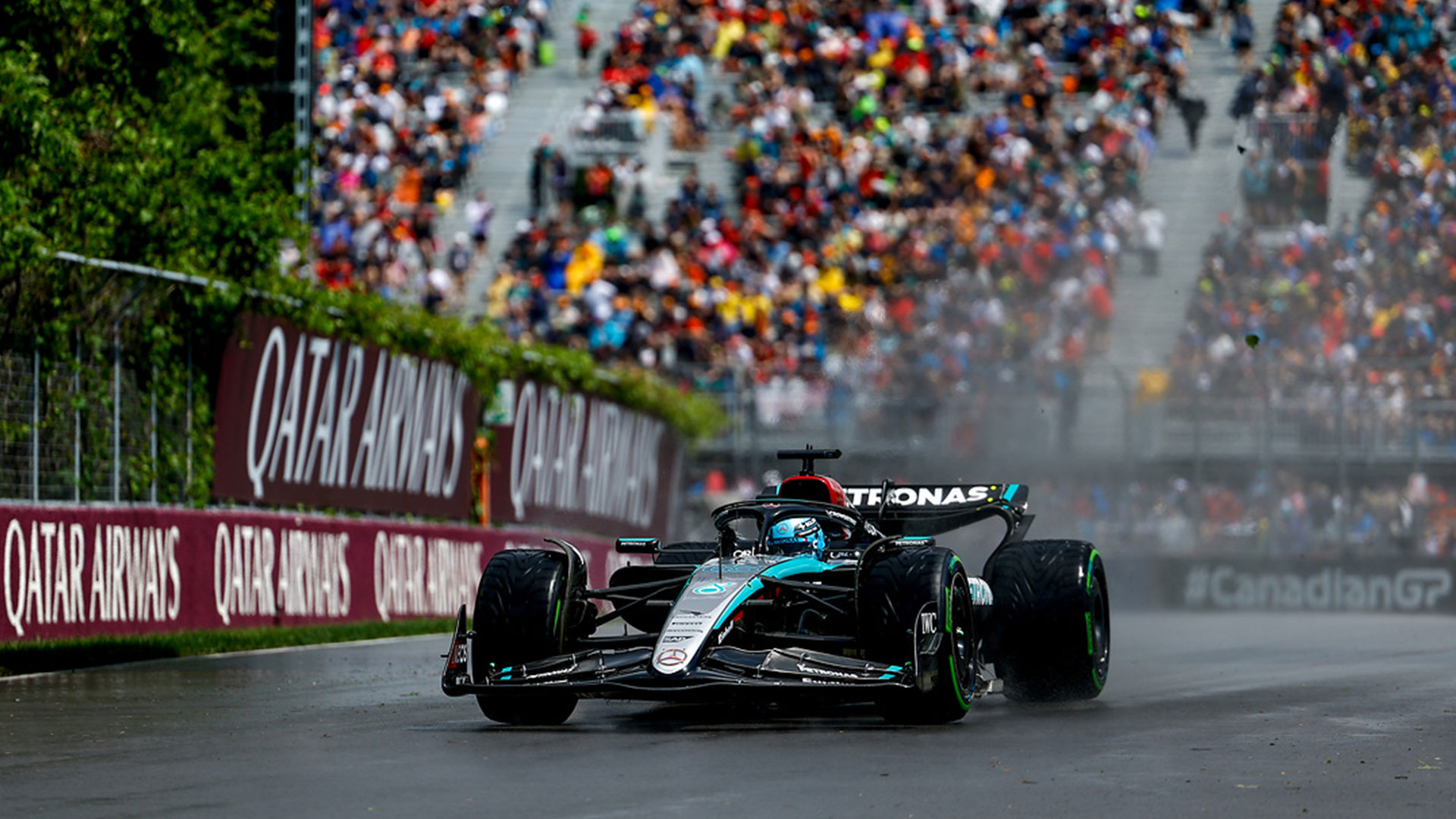 Russell se lleva la pole en Canadá con el mismo tiempo que Verstappen